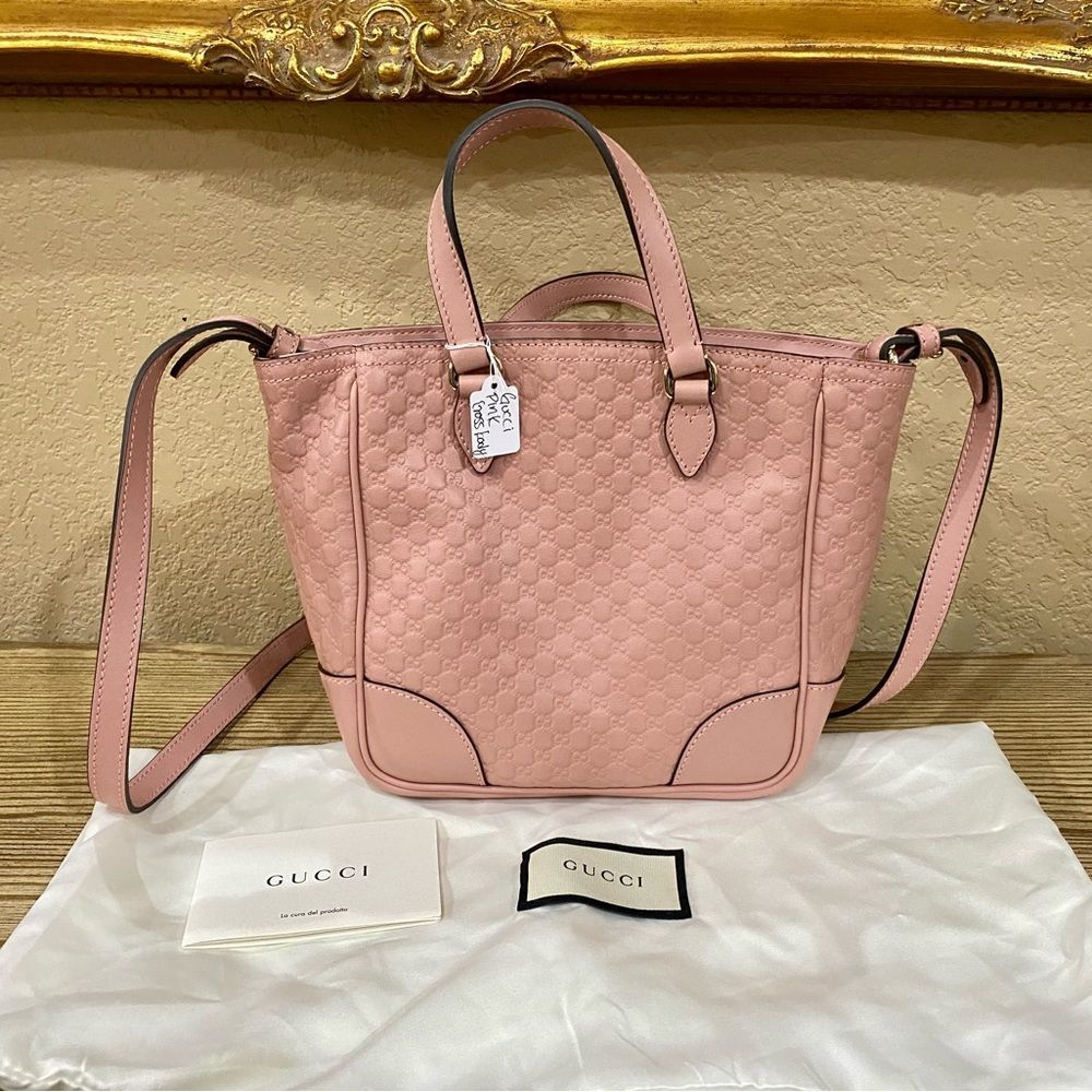 Authentic Gucci Guccisima Crossbody Handbag Light Pink
